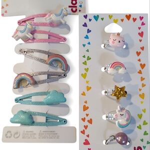 Claire's Club 2 Piece Hair Clip & Ring Set For Girl's!